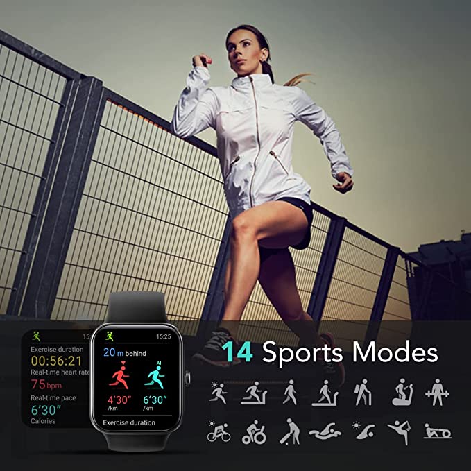 SKG V3 Activity Fitness Tracker for Men Women with 24/7 Heat Rate